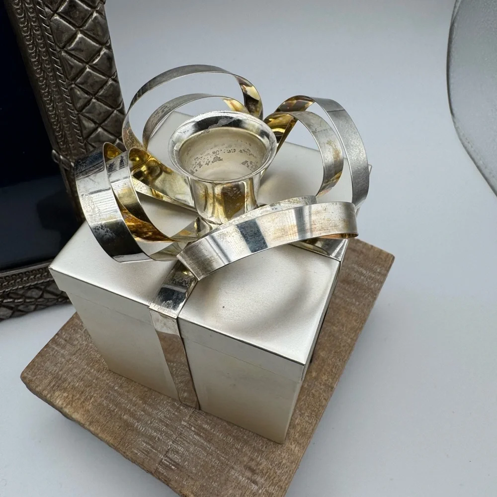 Vintage Godinger Elegant Silver Photo Frame and Candle Holder